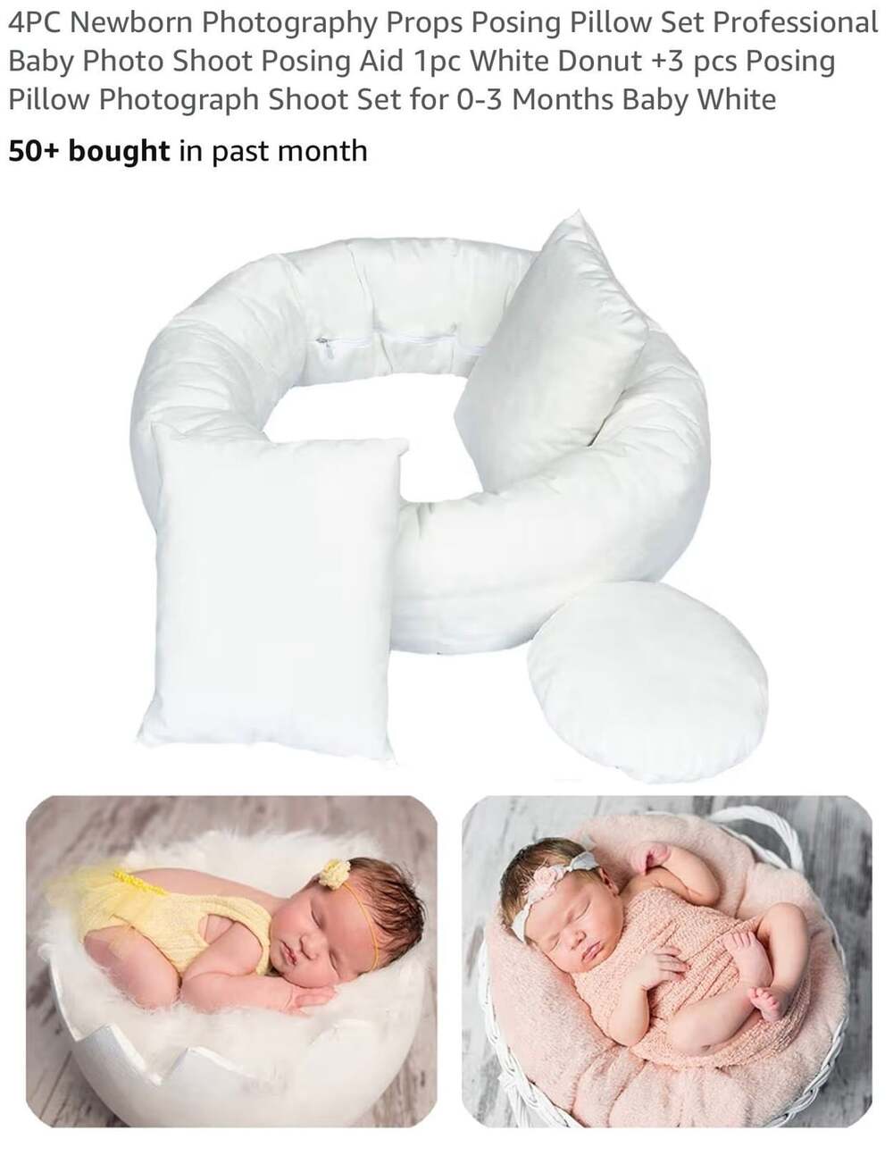 M&G House 4PC Newborn Photography Posing Pillow Set